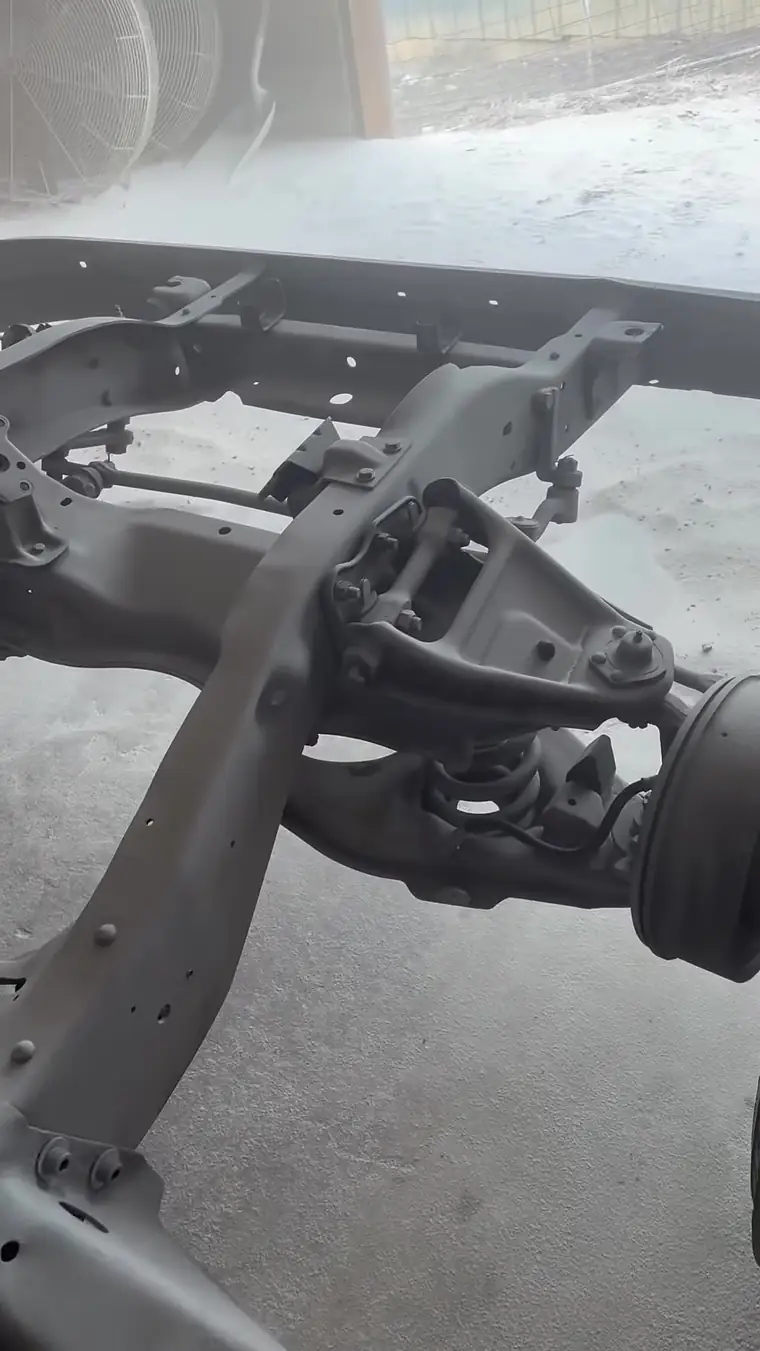 Pickup frame front suspension sandblasted